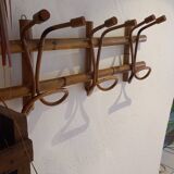 Vintage rattan coat rack from the 70s of Italian origin