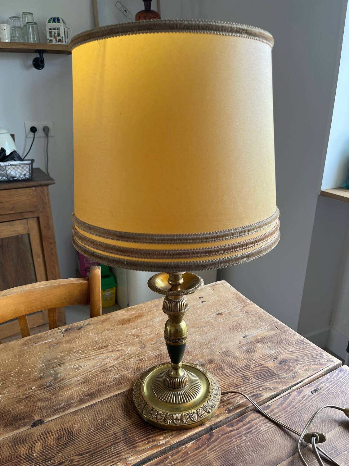 Vintage brass living room lamp