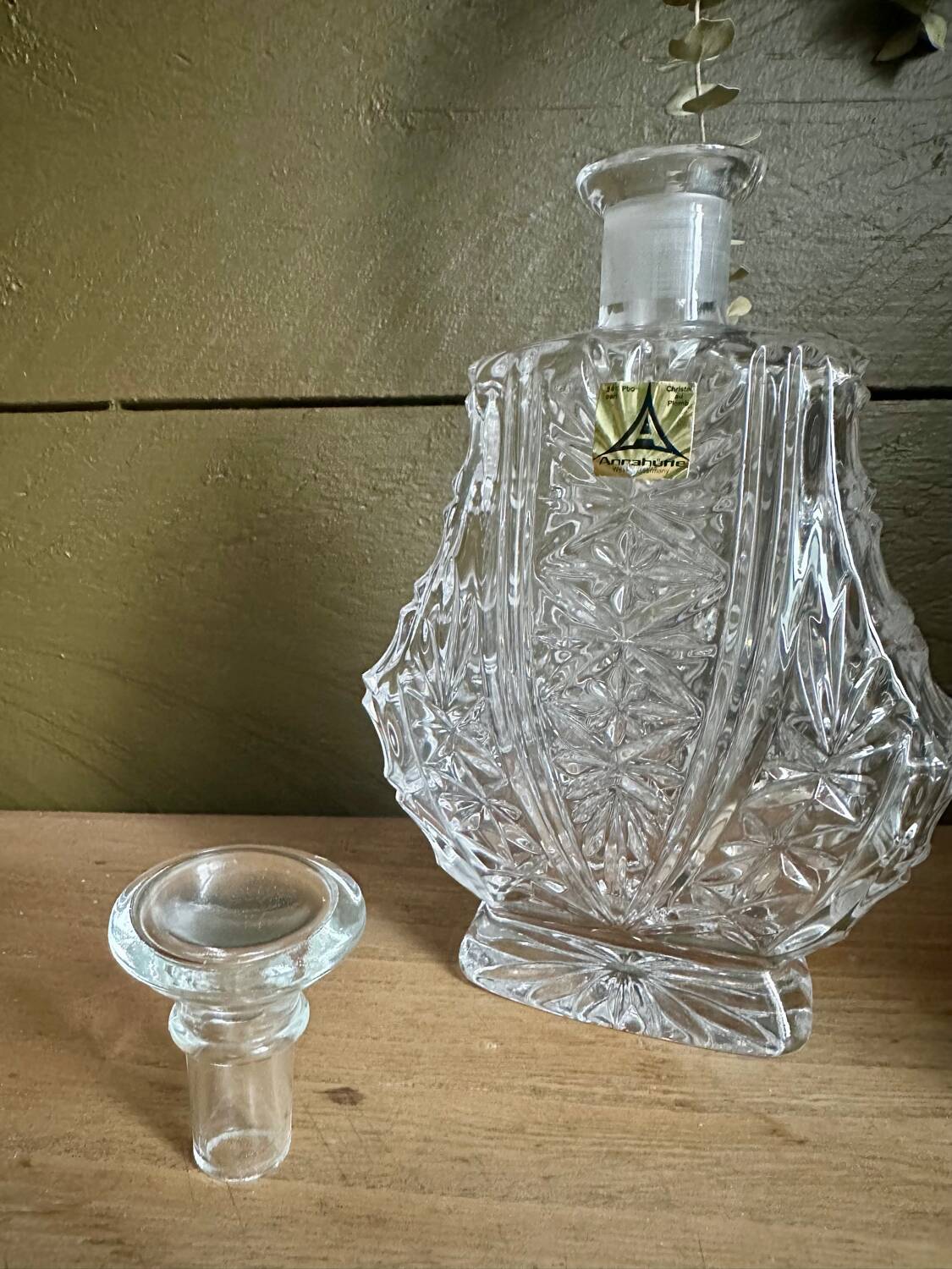 Anna Hutte crystal bottle from the 60s