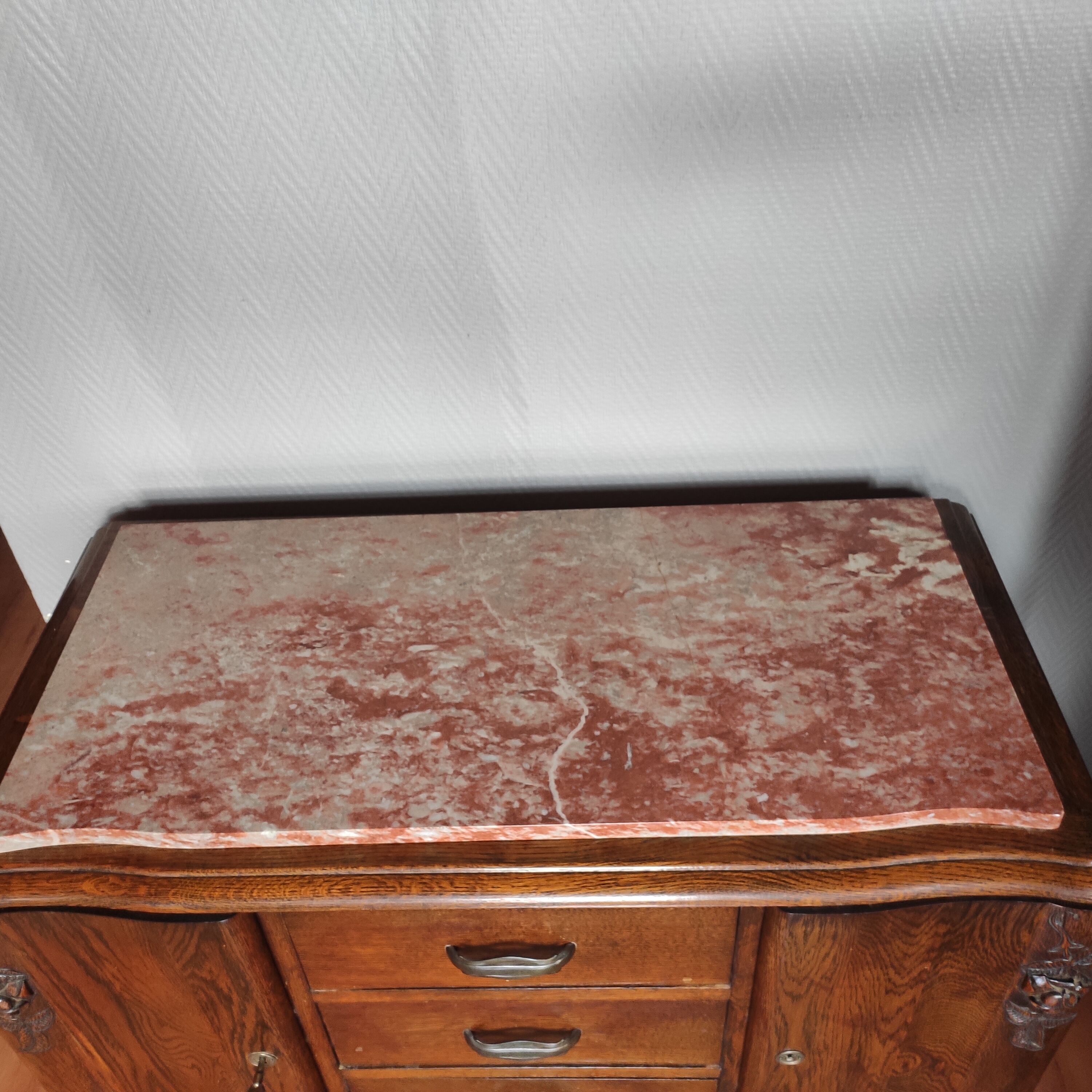 Oak art deco chest of drawers