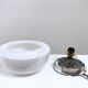 Plafonnier rond en opaline vintage