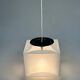 Lampe pendentif blanche vintage Cube, époque spatiale, années 1970