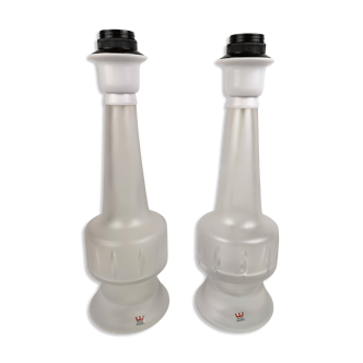 Pair of Kosta crystal table lamps, Sweden, 1960s