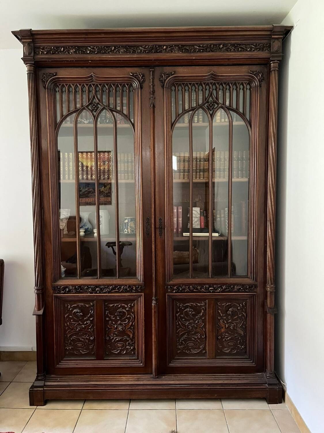 Antique wardrobe in neo-Gothic style