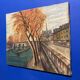 Robert morin, les quais de notre-dame de paris, huile sur toile