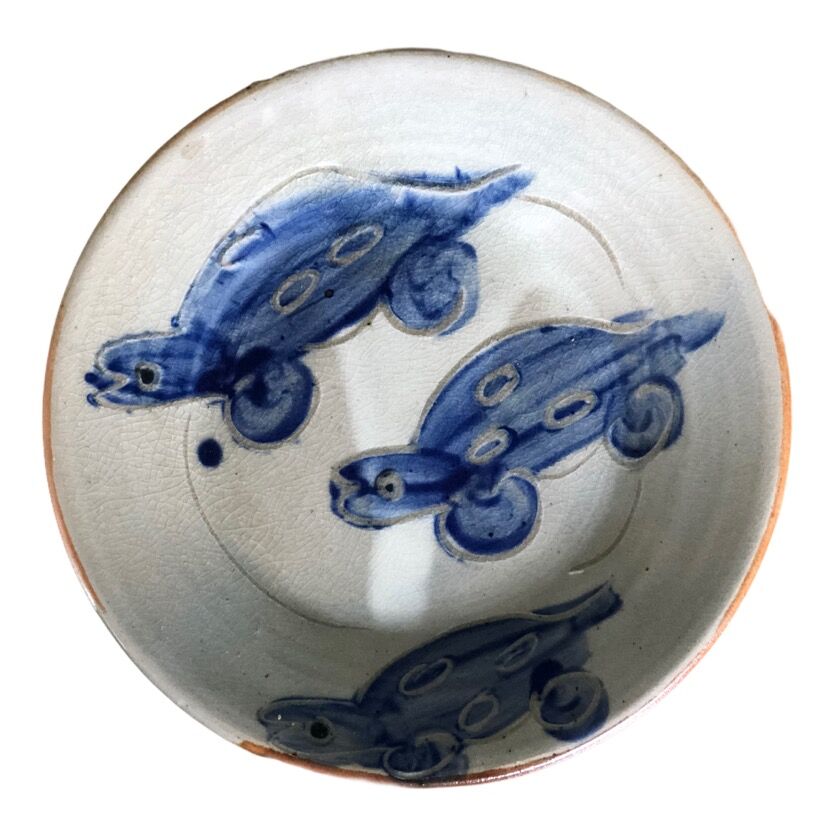 Enamelled sandstone artisan plate