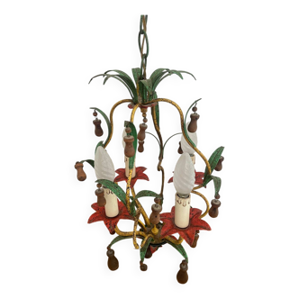 Vintage sheet metal chandelier