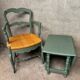 Green gateleg folding coffee table