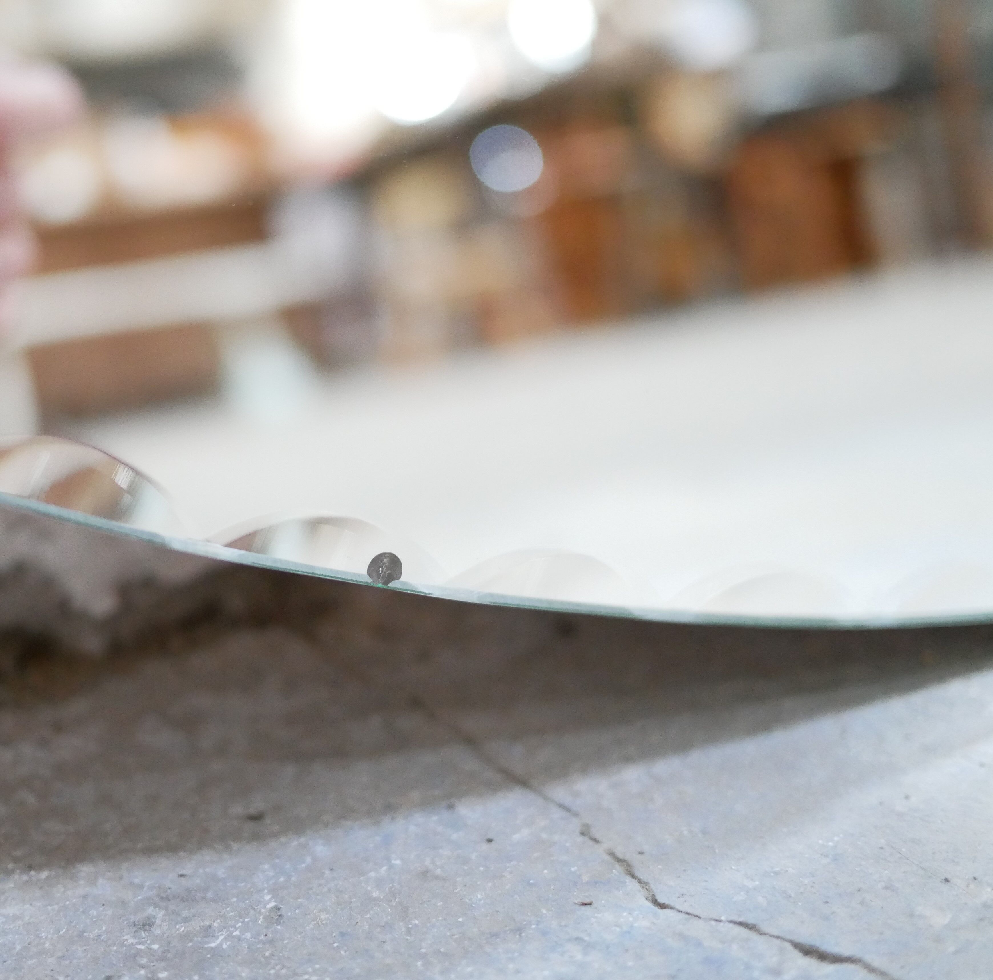 Mirror beveled art deco oval 59cm x 93cm