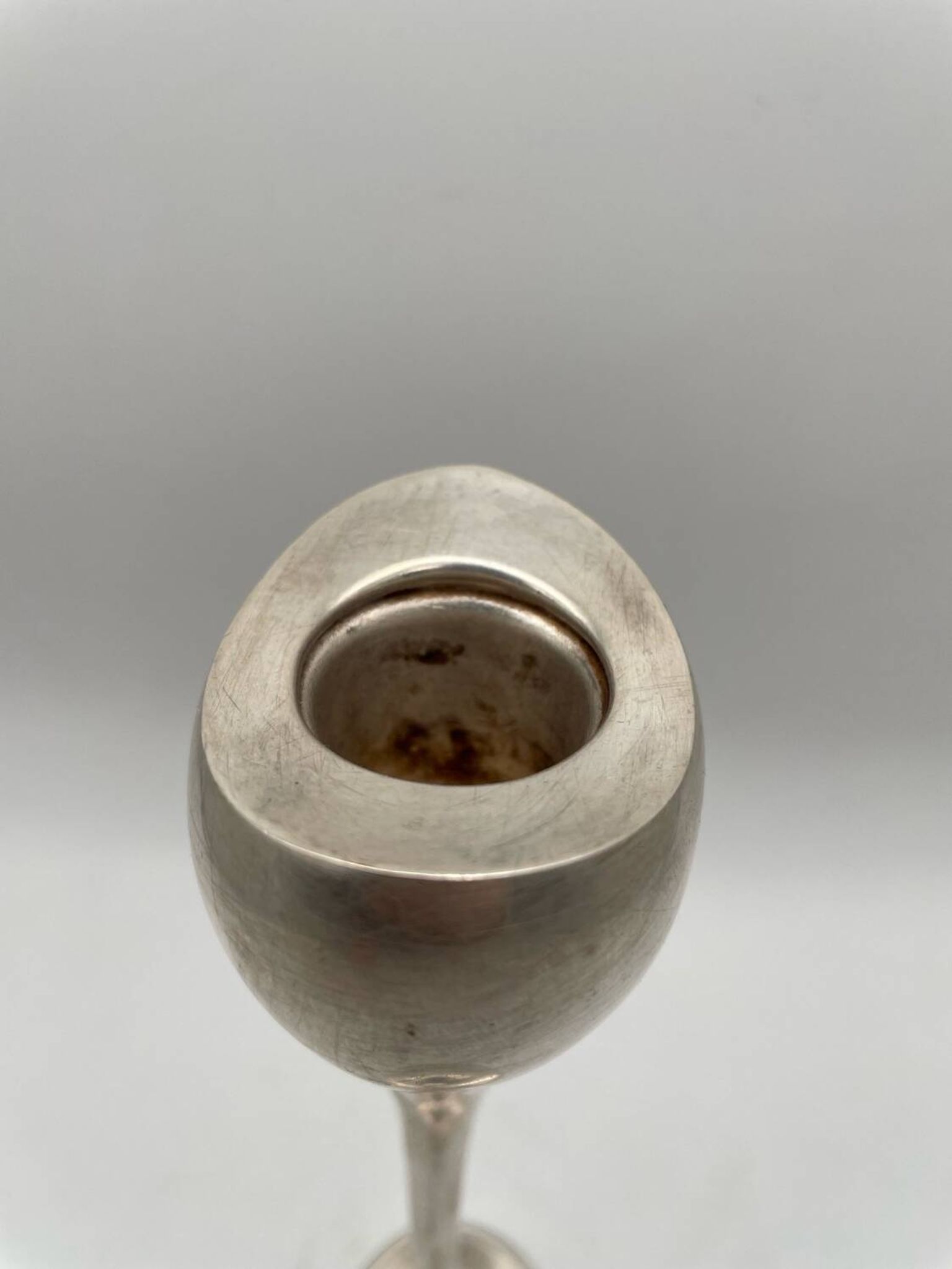 ABSA Danish Modernist Tulip Candle Holder in Silver Metal