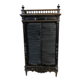 Curtained cabinet, late 19th century.