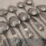 11 silver-plated metal teaspoons, Boulenger LXV scales