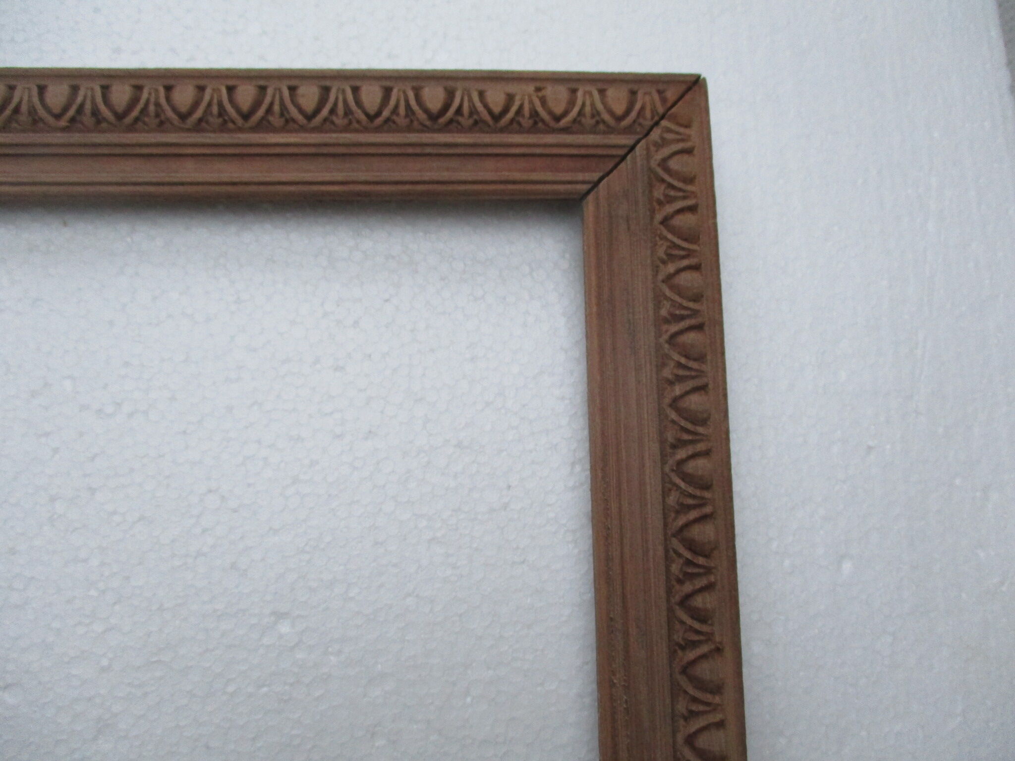 Pair of old wooden frames, oves decoration