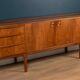 Retro 1960s restored long rosewood mcintosh torpedo sideboard