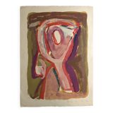 Bram van velde, twilight, 1969. original lithograph signed in pencil