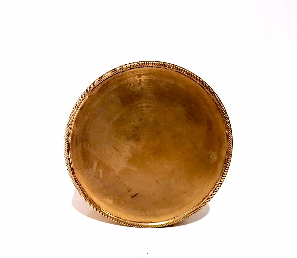 19th century brass round box