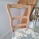 Country chair in blue toile de Jouy