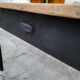Table de ferme ancienne patiné noir -1m30