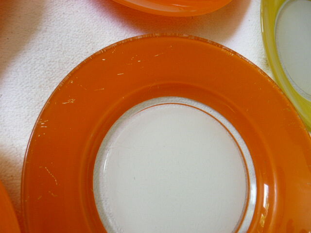 7 assiettes creuses verre Duralex