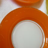 7 assiettes creuses verre Duralex