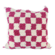 Coussin berbère damier magenta