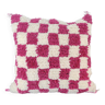 Berber magenta checkerboard cushion