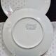 4 vintage dessert plates Sarreguemines - White earthenware with red pattern n