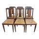 6 chaises cannées art deco