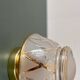Vintage Art Deco white and gold glass globe wall/ceiling light.
