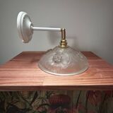 Applique murale inclinable globe fleurs Art Déco