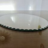 Old oval mirror, beveled, art deco, to put down, 40s 50s