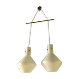 Scandinavian suspension 1960 2 white opalines