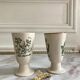 Paire de mazagrans tasses herbier