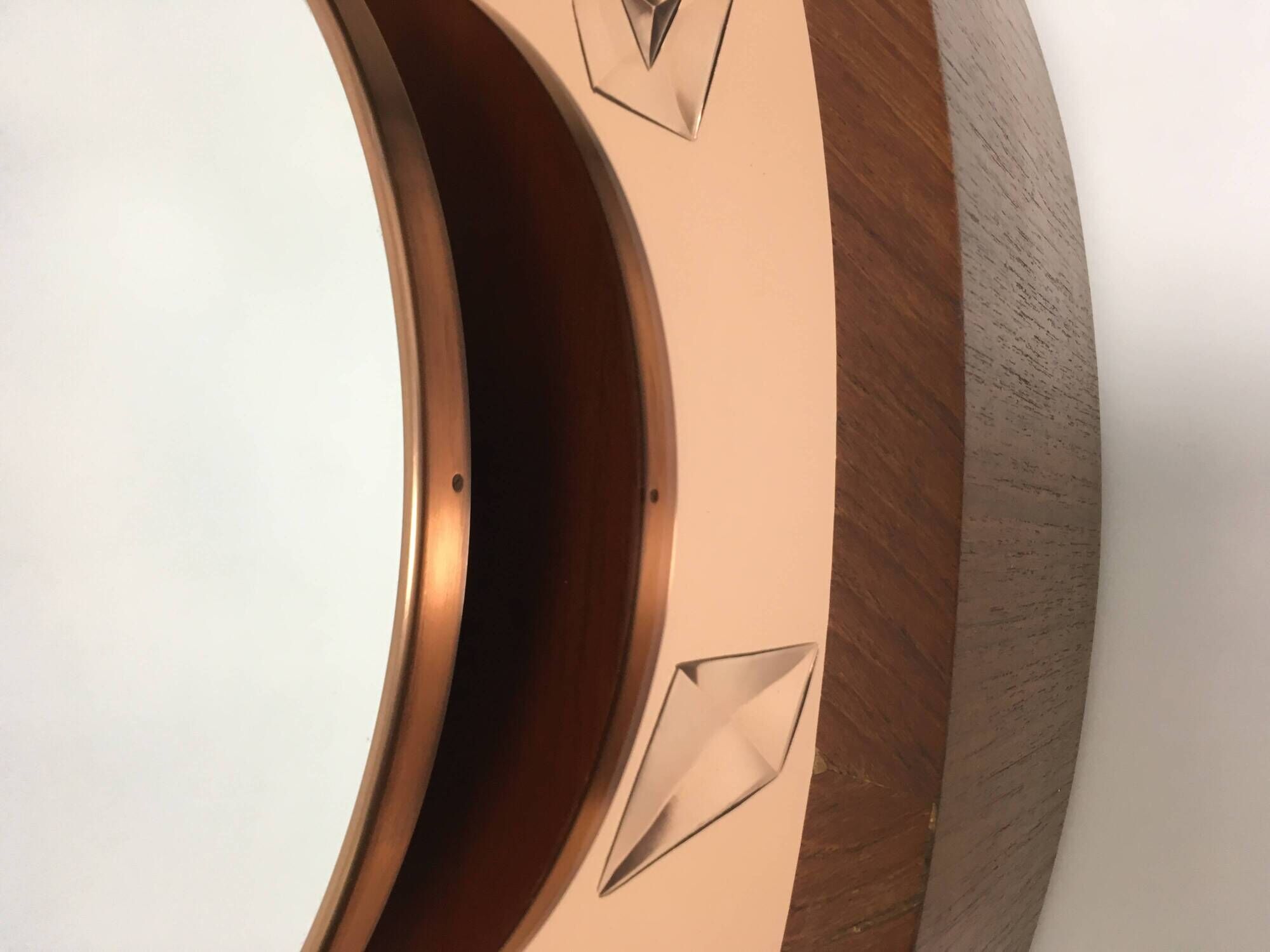 Illuminated Wall Mirror with wooden frame, Italy