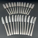 Menagere 152 pieces christofle france oc modele concorde acier boite