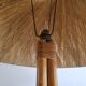Vintage rattan & straw floor lamp 1950
