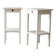 Pair of mid-century Scandinavian white-painted nightstands