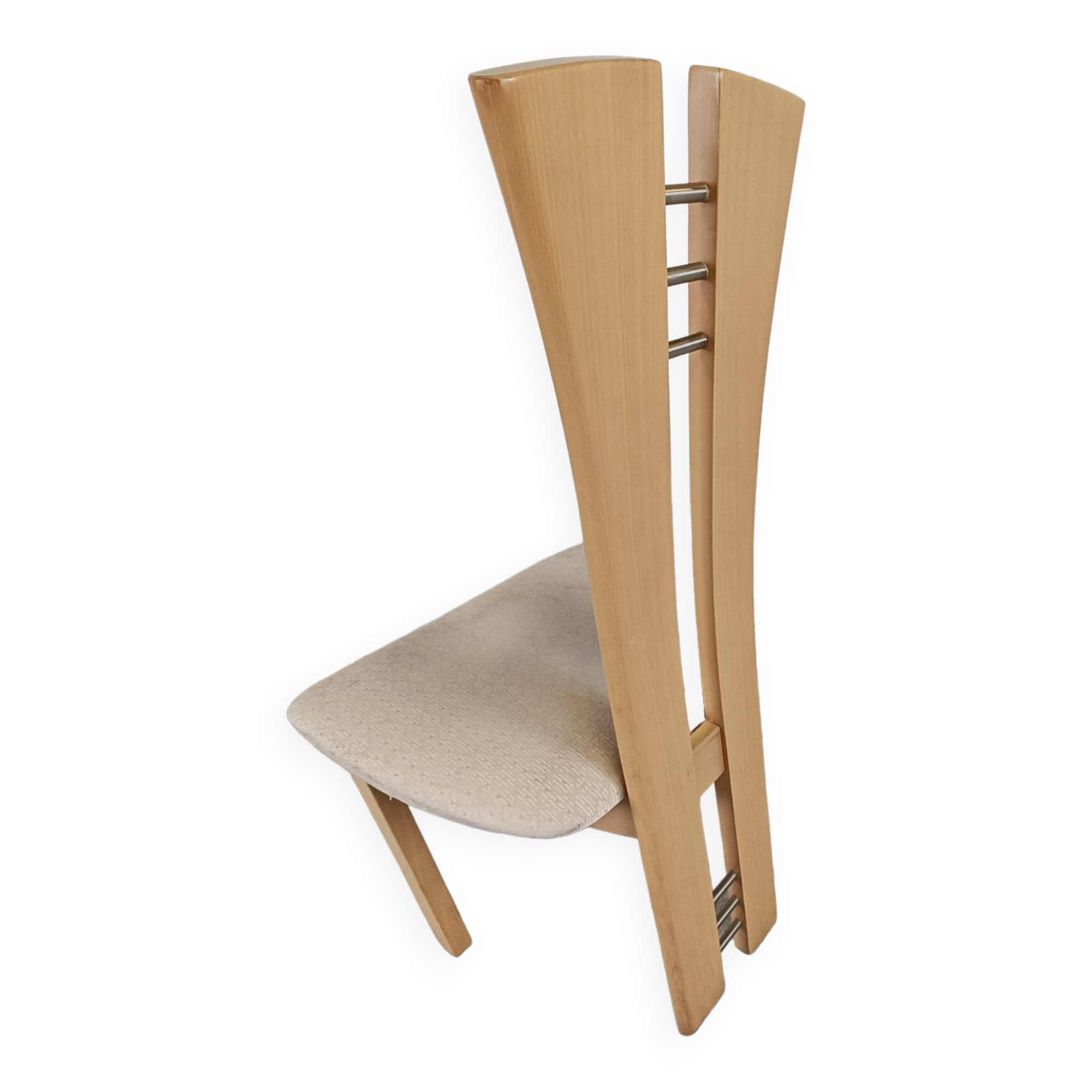 Set of 6 high back dining chairs, 1980s