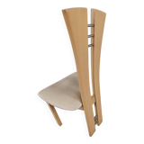 Ensemble de 6 chaises à repas à haut dossier, 1980