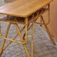 Bureau rotin vintage