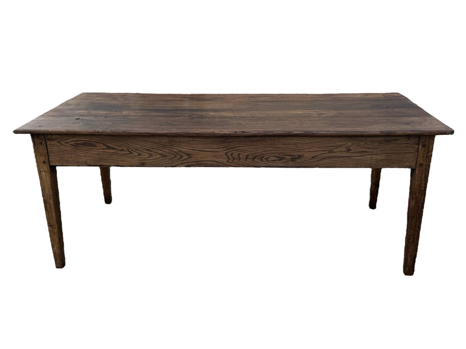 Oak farm table with 2 drawers 19'S