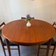 Vintage teak round table NF extendable