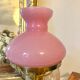 Lampe vintage rose et dorée