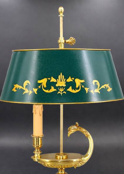 Bronze Gilt Bouillotte Lamp in Directoire Style "Lucien Gau"