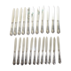 23 silver metal knives