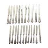 23 silver metal knives