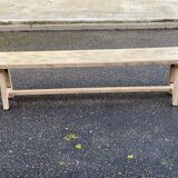 Renovated oak farm bench from the 20th century, 180cm.