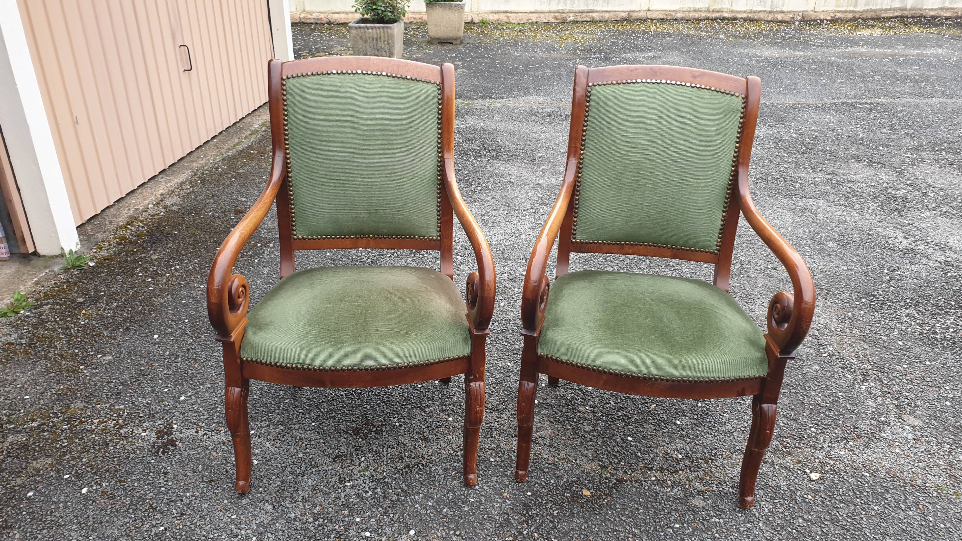Pair of catering armchairs