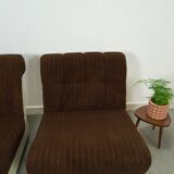Fauteuil de l'ère spatiale marron avec plastique
