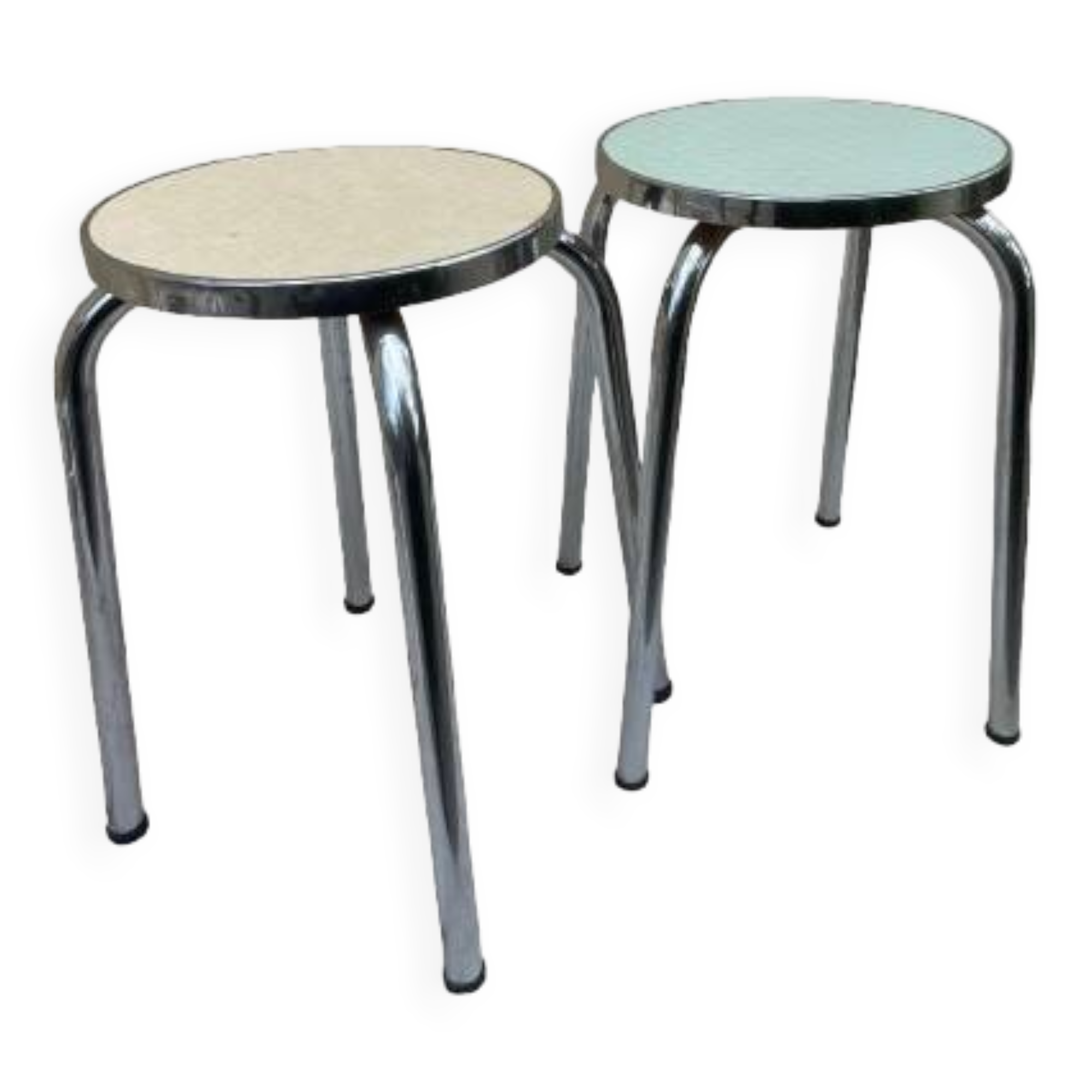Set of 2 vintage formica stools
